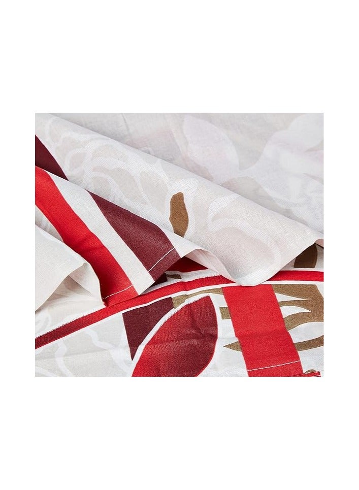 Story at Home Story At Home 186 Tc 100% Cotton Flat Double Bedsheet With 2 Pillow Cover, Multicolor, 235 X 270 cm  - Image 3