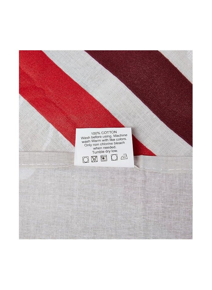 Story at Home Story At Home 186 Tc 100% Cotton Flat Double Bedsheet With 2 Pillow Cover, Multicolor, 235 X 270 cm  - Image 4