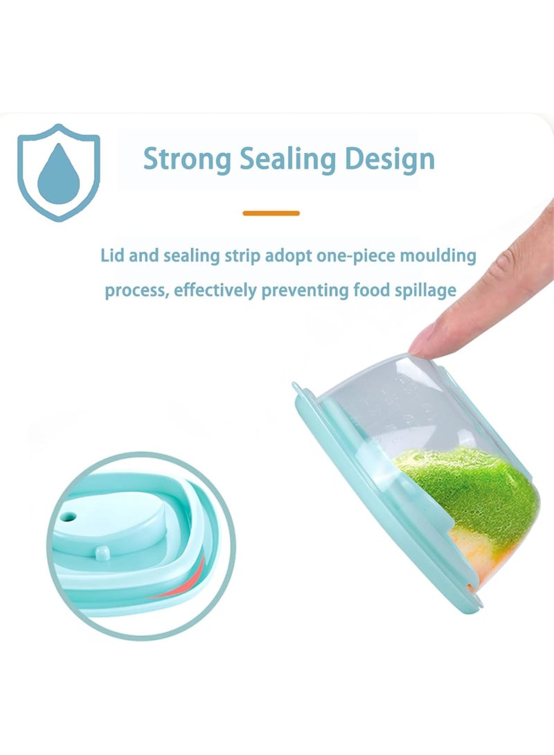 Excefore Small Containers with Lids Plastic, Baby Porridge Storage Container with Lid, 8-Pack 4 oz Leak-Proof Baby Food Container, Microwave and Dishwasher Safe Baby Food Storage - Image 3