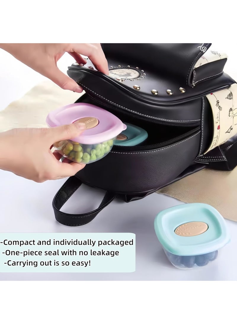 Excefore Small Containers with Lids Plastic, Baby Porridge Storage Container with Lid, 8-Pack 4 oz Leak-Proof Baby Food Container, Microwave and Dishwasher Safe Baby Food Storage - Image 5