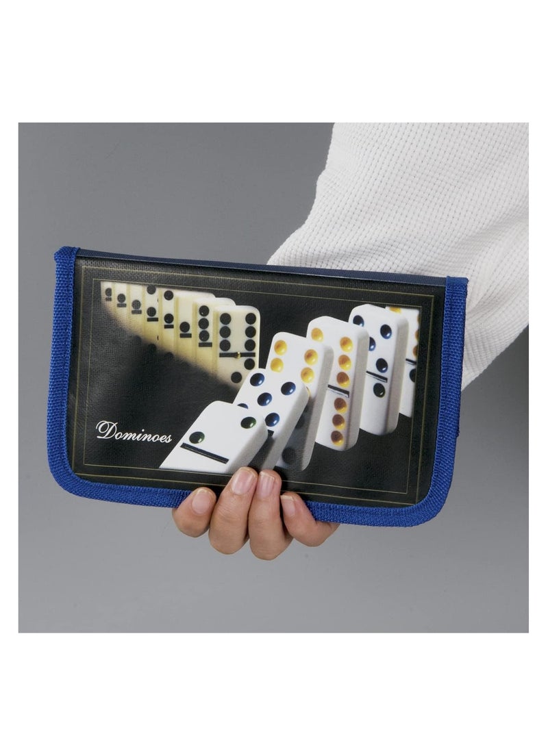 Dominoes Set - Double 6 Ivory Tiles, Classic Family Game in Cloth Storage Case (28Pieces)  - Image 5