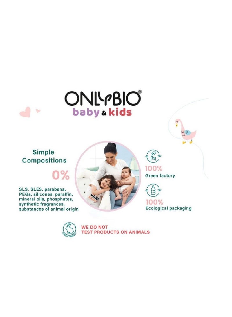 OnlyBio Kids Gentle Bubble Bath For 3+Year Old Kids 500ml - Image 4