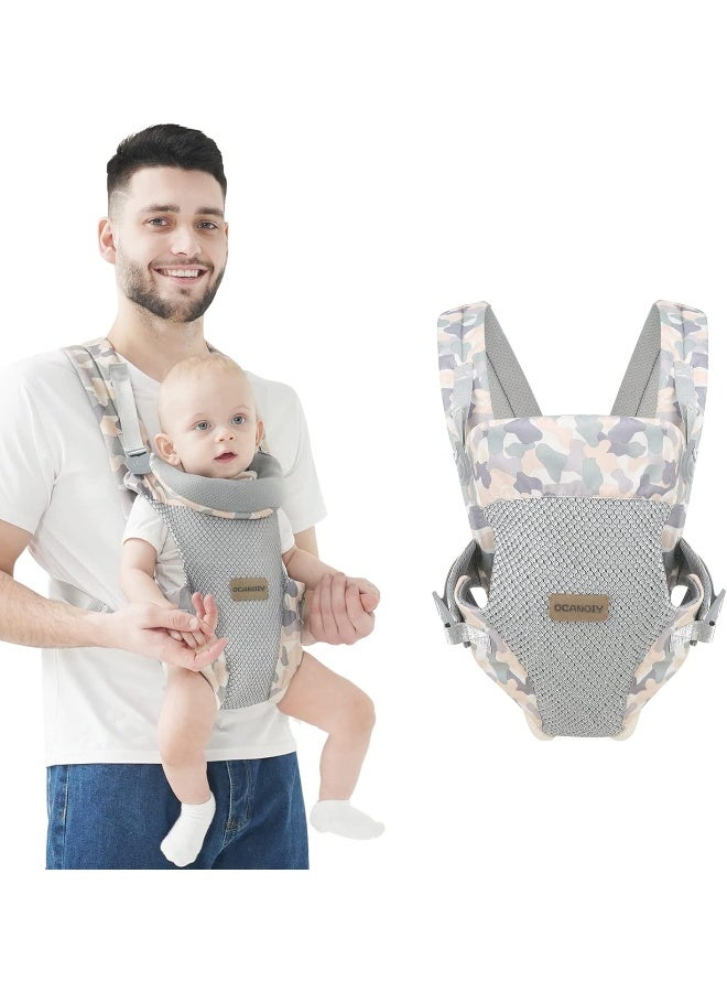 Ocanoiy Ocanoiy Baby Carrier Wrap, Ergonomic Front Carrier for Baby Infant Carrier All Carry Position Front and Back Face-in Face-Out Holder Baby Kangaroo Carrier for Toddler  - Image 1