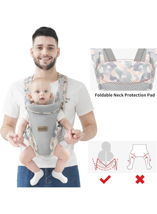 Ocanoiy Ocanoiy Baby Carrier Wrap, Ergonomic Front Carrier for Baby Infant Carrier All Carry Position Front and Back Face-in Face-Out Holder Baby Kangaroo Carrier for Toddler  - Image 5