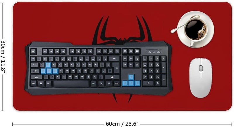 Keebik Gaming Mouse Pad, Spider Red Pattern Mouse Pad 11.8x23.6Inch Large Extended Computer Mouse Mat Keyboard Full Desk Mousepad for Gaming, Office, Home - Image 2