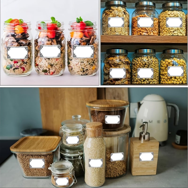 1 Roll Vintage Floral Food Rotation Date Stickers 0.98x1.57 Inches With Black Pen For Freezer Pantry Organization - Image 4