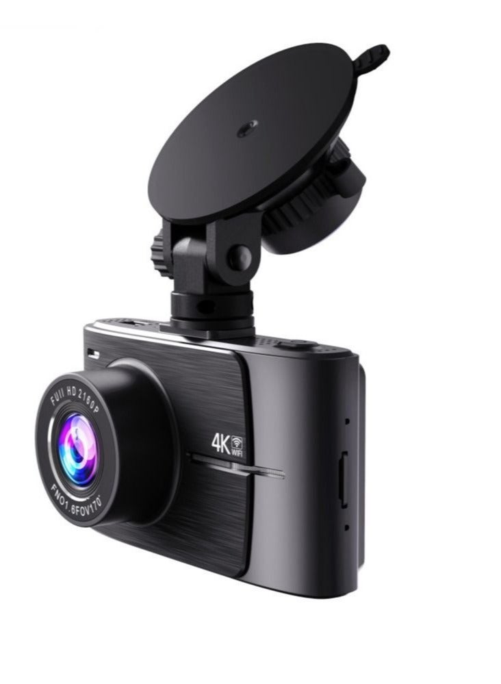 Generic 4K Dash Cam 2160P Built-in GPS/WiFi Dual Dash Cam for Car, 24H Parking Auto Drive Vehicle Video Recorder Car Registrar Dual Lens  - Image 1