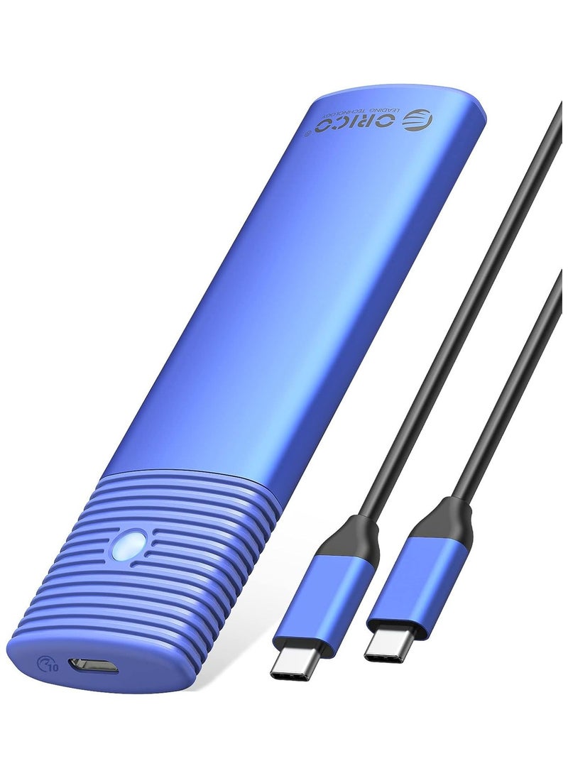 Orico ORICO Aluminum M.2 NVMe SSD Enclosure, Tool-Free 10Gbps USB C Adapter, USB 3.2 M.2 NVMe Reader, External SSD Case Thunderbolt 3 Compatible, Supports 4TB 2230/2242 /2260/2280 PCIe M-Key SSDs-PWM2-BL  - Image 1