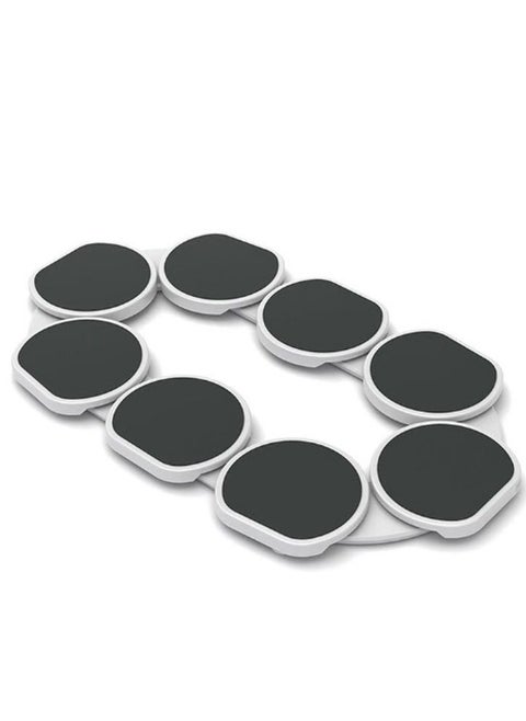 Lazy Susan Revolving Serving Tray - 8-Compartment Rotating Tabletop Organizer - Perfect for Dining Tables and Entertainment