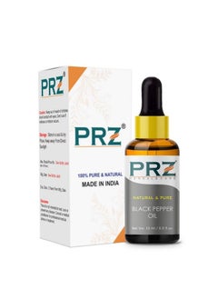 PRZ Black Pepper Essential Oil Pure Natural Aromatherapy & Therapeutic Grade Oil For Skin Care & Hair Care 15 Ml  - Image 2