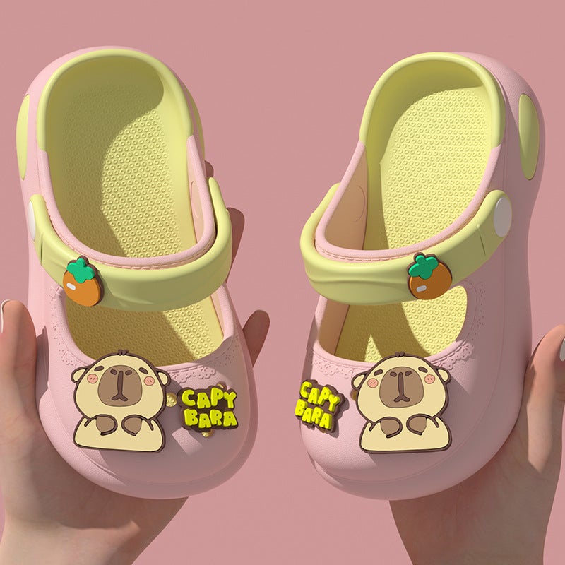 Children'S Sandals And Slippers Summer Cartoon Boys' Baby Baotou Non-Slip Soft Bottom Cute Girls' Princess Beach Hole Shoes - Image 3