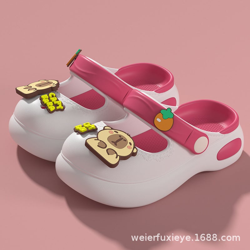 Children'S Sandals And Slippers Summer Cartoon Boys' Baby Baotou Non-Slip Soft Bottom Cute Girls' Princess Beach Hole Shoes - Image 1
