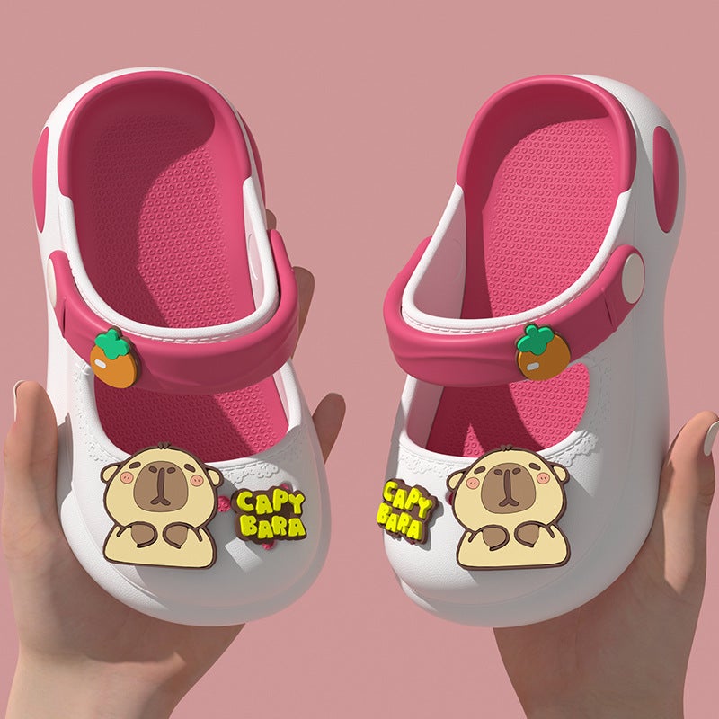 Children'S Sandals And Slippers Summer Cartoon Boys' Baby Baotou Non-Slip Soft Bottom Cute Girls' Princess Beach Hole Shoes - Image 2