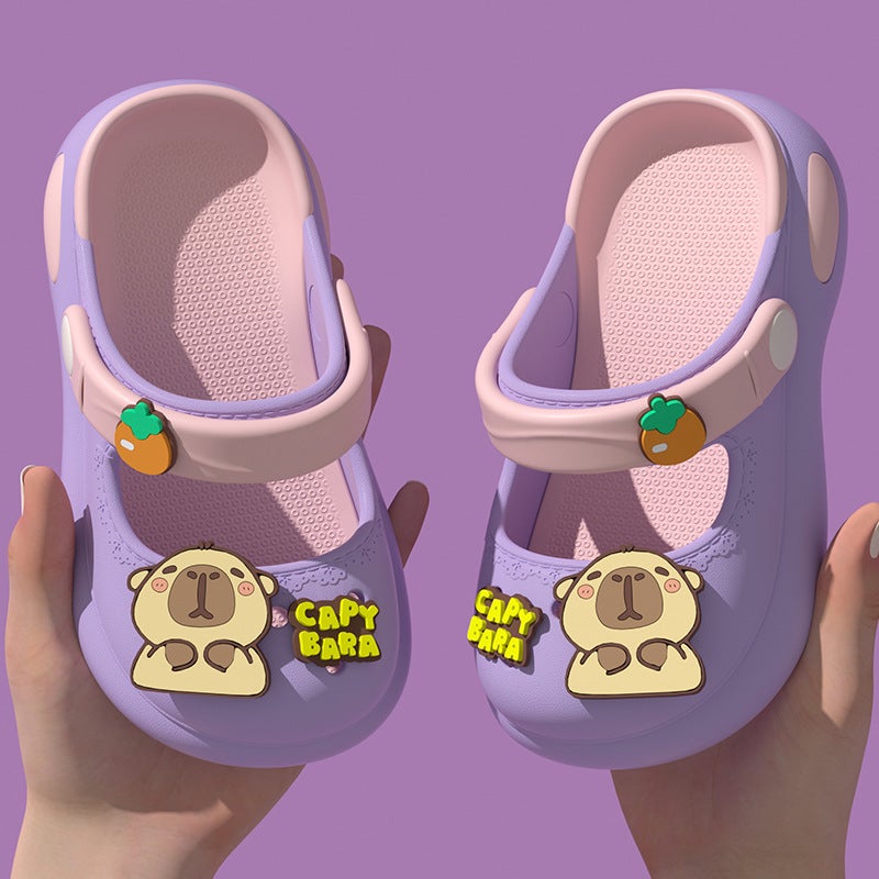 Children'S Sandals And Slippers Summer Cartoon Boys' Baby Baotou Non-Slip Soft Bottom Cute Girls' Princess Beach Hole Shoes - Image 4