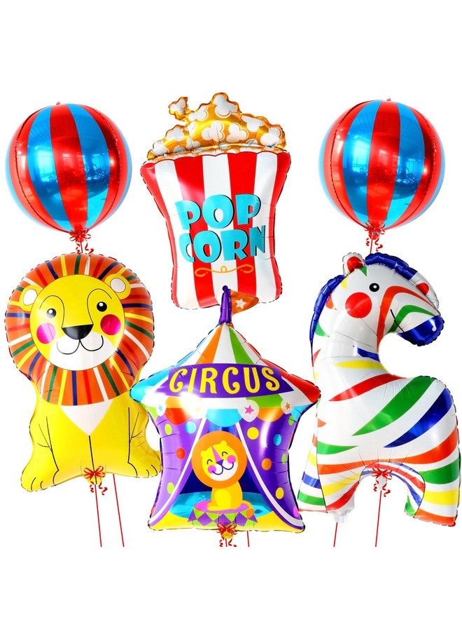 KatchOn, Circus Balloons for Carnival Decorations - Pack of 6 | Carnival Balloons for Carnival Party Decorations | Popcorn balloons, Circus Theme Party decorations - Image 1