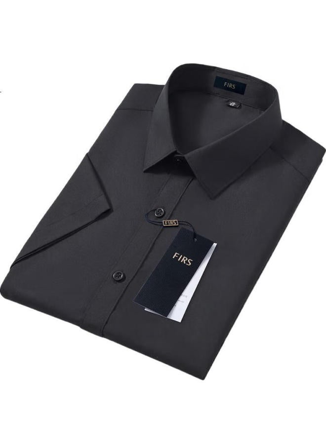 Firs Men's Wrinkle-free Short Sleeve Shirt With Modal, Business Casual Dress Shirt For Men - Image 3