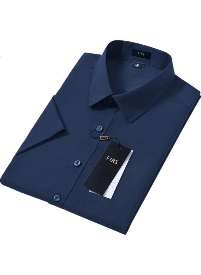 Firs Men's Wrinkle-free Short Sleeve Shirt With Modal, Business Casual Dress Shirt For Men - Image 2