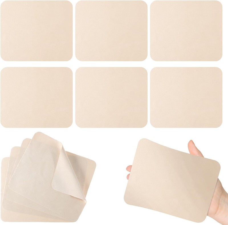 Skrfren 20 Pieces Chamois Cloth, 7x6 Inch Soft Pre-Cut Artist Chamois Leather Clay Trimming Pottery Tool for Pottery, Glasses, Jewelry, Musical Instruments, Camera and Car Cleaning Beige - Image 1