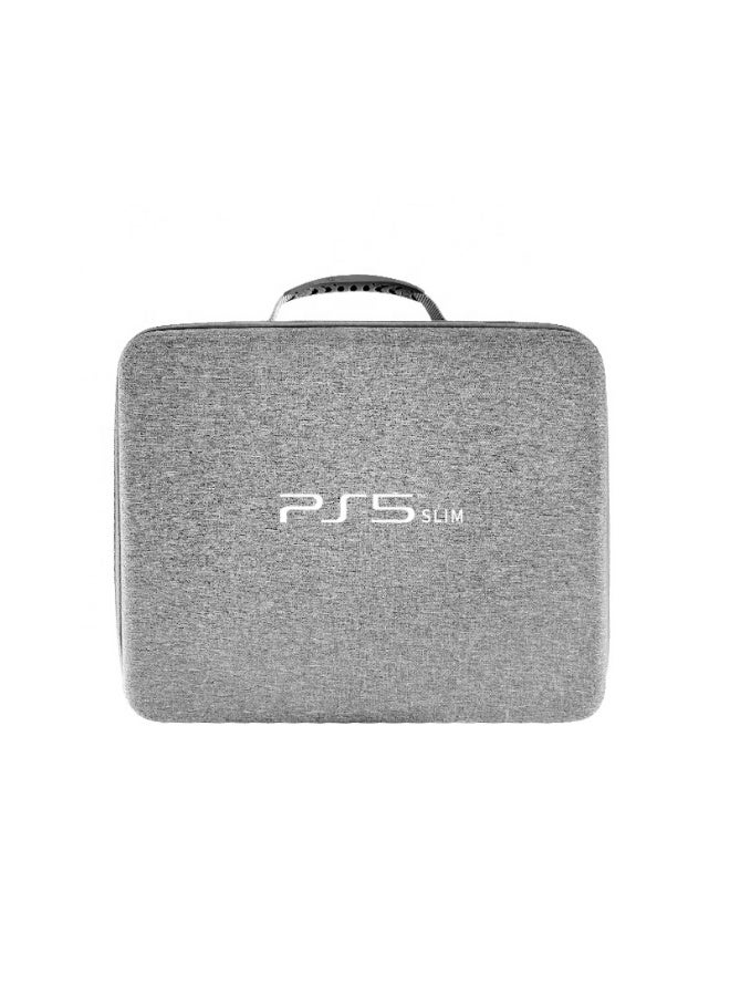 Meetion New PS5 Slim Carrying Case for PS5 Slim, Protective Hard Shell Console Case - Travel Storage Bag for Playstation 5 Digital Edition with Customizable Interior for PS5 Slim Game Consoles/Controllers/Headset (Gray) - Image 1