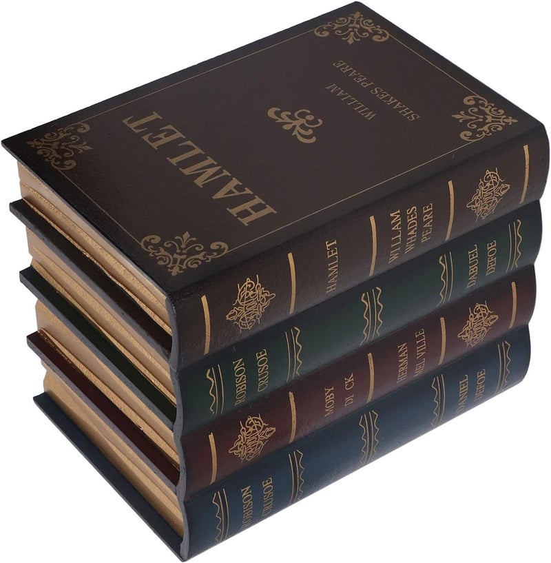 Decorative Vintage Book Shaped Trinket Storage Box, Torage Function Density Board Decorative Book Notebook Model for Room Bedroom Library Decor (Small) - Image 3
