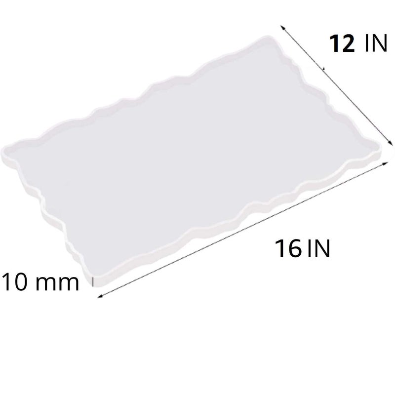 Artool NOLAAI ARTOOL B42 DIY Rectangle Coaster Resin Silicon Tray Mold, 12 in X 16 in, 1 Piece, Bottom Bracket Prevents Deformation, Molds for Casting with Resin, Concrete, Cement - Image 2