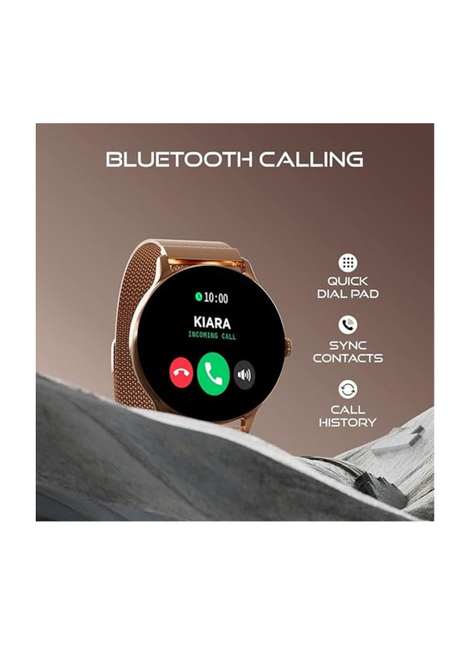 Fire-Boltt - Fire-Boltt Phoenix Ultra Luxury Stainless Steel, Bluetooth Calling Smart Watch, AI Voice Assistant, Metal Body with 120+ Sports Modes, SpO2, Heart Rate Monitoring (Gold) - Image 1