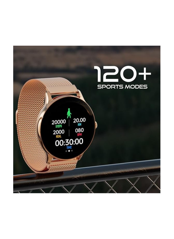 Fire-Boltt - Fire-Boltt Phoenix Ultra Luxury Stainless Steel, Bluetooth Calling Smart Watch, AI Voice Assistant, Metal Body with 120+ Sports Modes, SpO2, Heart Rate Monitoring (Gold) - Image 1