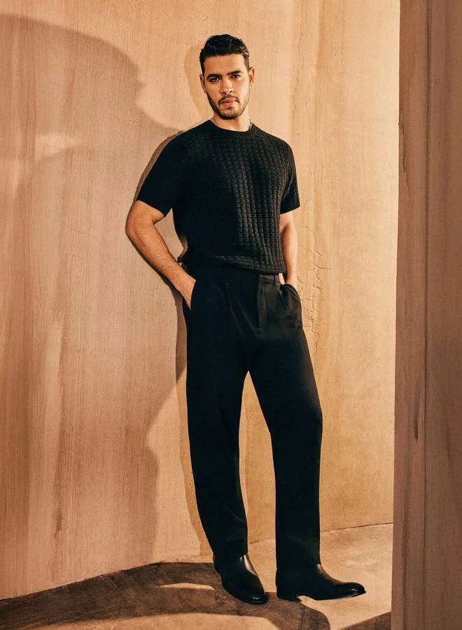 Iconic Iconic Regular Fit Pleated Trousers