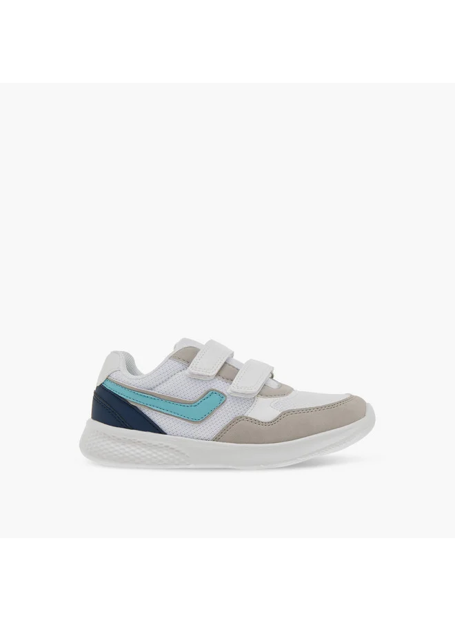 LBL by Shoexpress Boys Colourblock Sneakers with Hook and Loop Closure