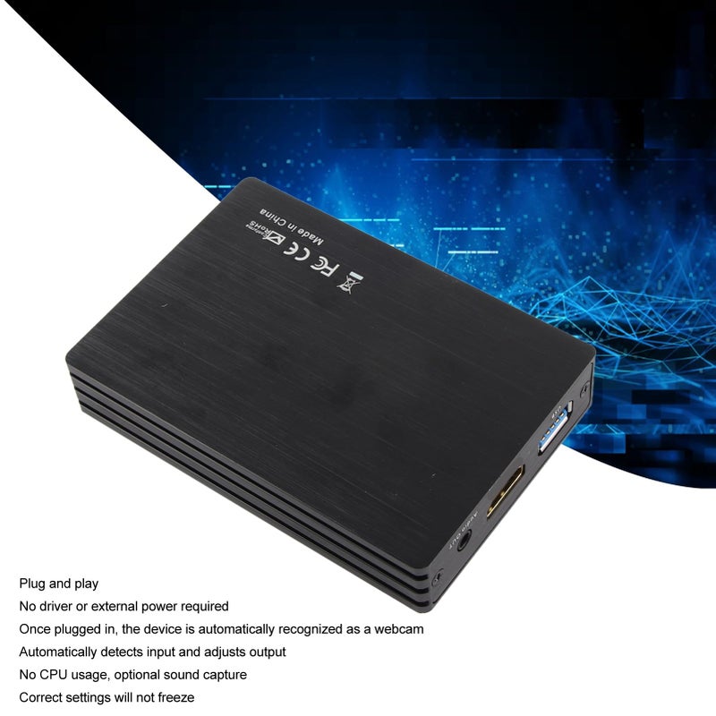 جهاز التقاط فيديو 4K HDMI منفذ USB 3.0 بدقة 1080P و 60 إطارًا في الثانية، جاهز للاستخدام الفوري لتسجيل الألعاب - Image 4