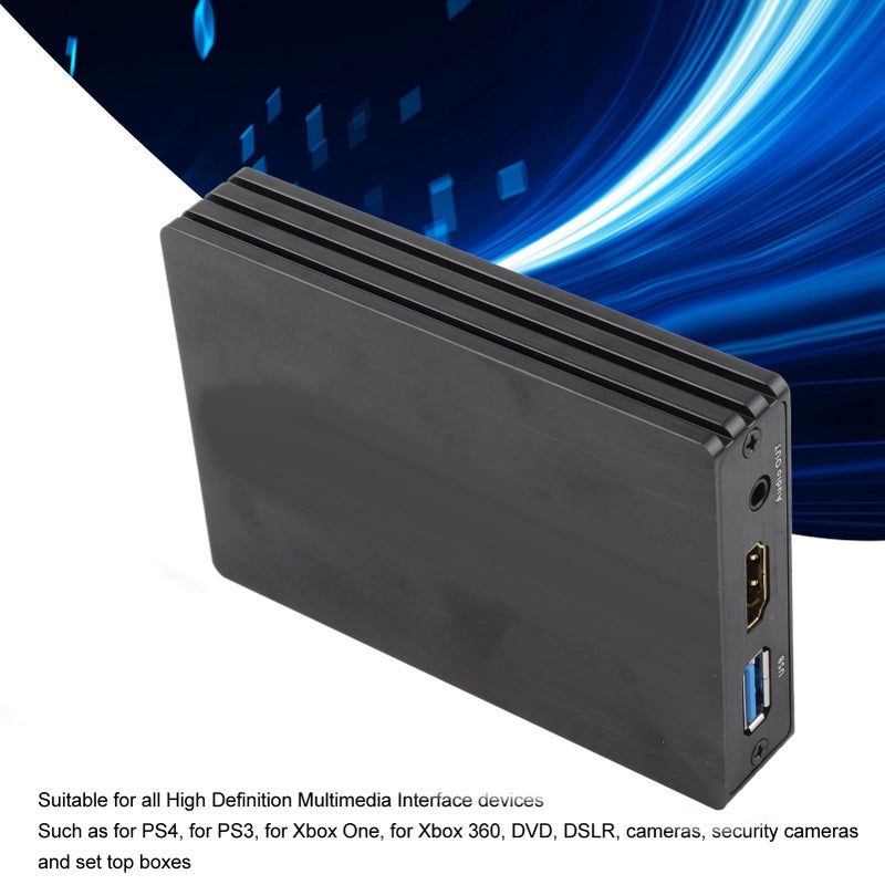 جهاز التقاط فيديو 4K HDMI منفذ USB 3.0 بدقة 1080P و 60 إطارًا في الثانية، جاهز للاستخدام الفوري لتسجيل الألعاب - Image 3