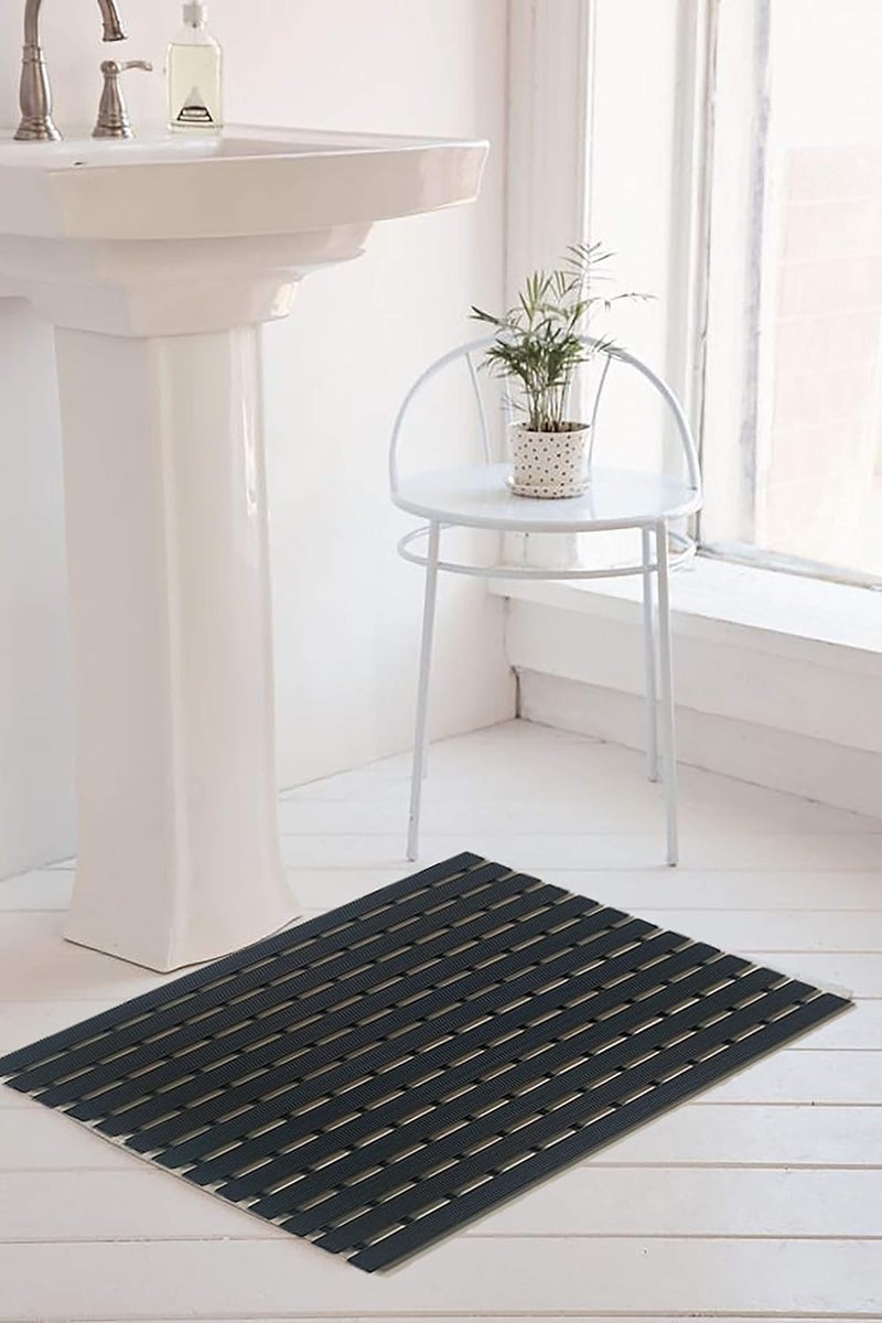 F fabsouk Shower Mat Non Slip for Bathroom, Anti Skid Bathtub Mat with Plastic Stripped Design & Rubber Base, Size 46 x 61 cm, Durable Quick Drying Mat for Shower, Bathing Area, Pool & Wet Areas - Image 2