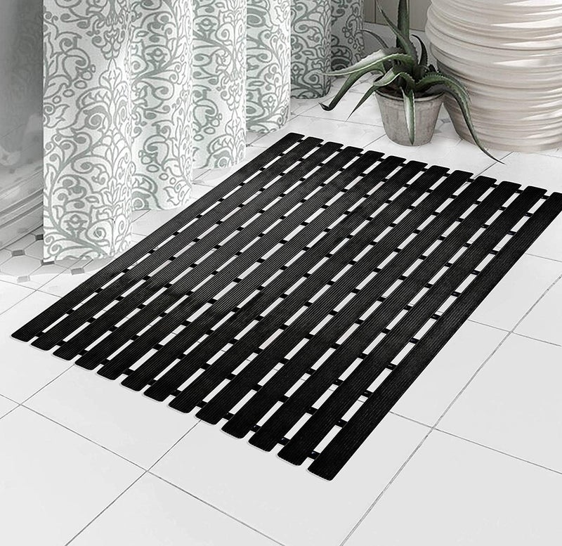 F fabsouk Shower Mat Non Slip for Bathroom, Anti Skid Bathtub Mat with Plastic Stripped Design & Rubber Base, Size 46 x 61 cm, Durable Quick Drying Mat for Shower, Bathing Area, Pool & Wet Areas - Image 4