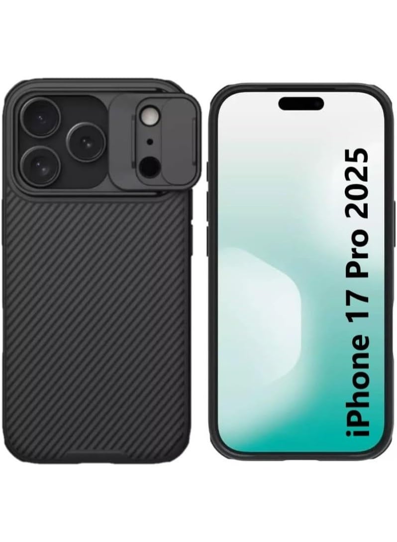 Nillkin Case for Iphone 17 Pro 2025 CamShield case Protective Cover with Camera Protector Hard PC Ultra Thin Anti-Scratch Phone Black Case For Iphone 17 Pro Black - Image 1