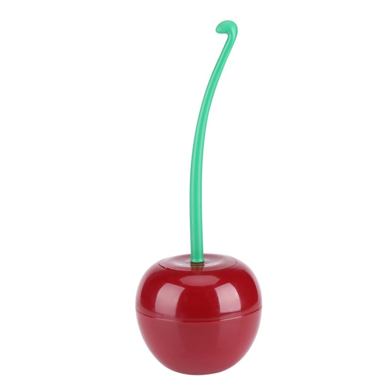 Cherry - Shape Cleaning Toliet Brush Holder Standing Set Lavatory Bathroom Tool - Image 1
