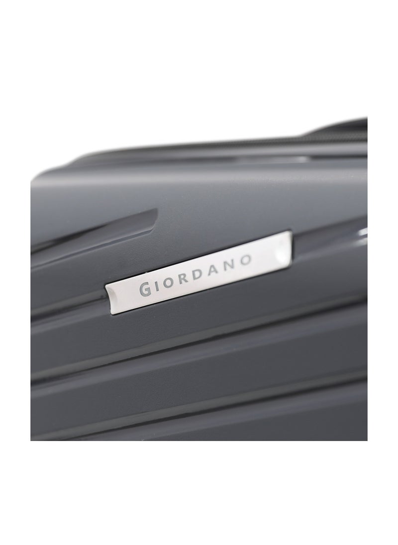 GIORDANO - Unbreakable Hardshell PP Luggage Set with 8 Wheels Thick Shell Multi Layer PP 3 Pieces Set, 20, 24, 28 Inch (Grey) - Image 1