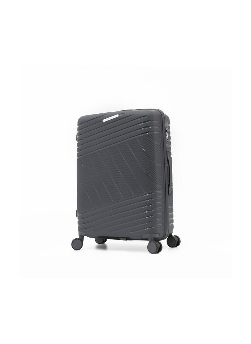 GIORDANO - Unbreakable Hardshell PP Luggage Set with 8 Wheels Thick Shell Multi Layer PP 3 Pieces Set, 20, 24, 28 Inch (Grey) - Image 1