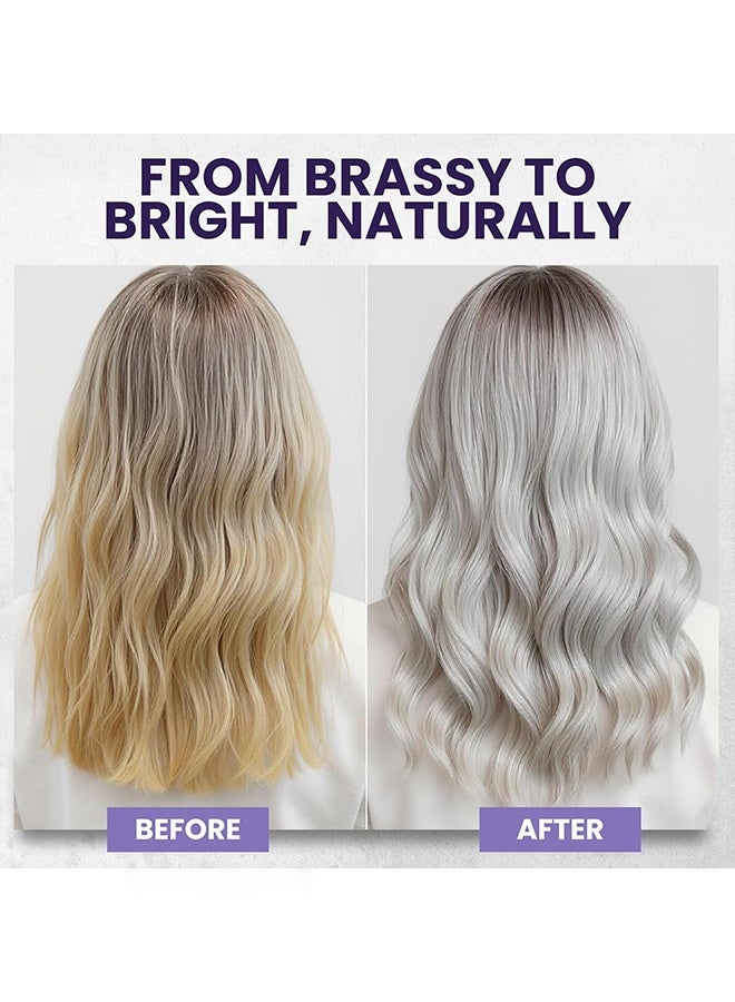 Sefudun Purple Hair Shampoo, for Blonde Hair Colored Hair Silver Gray Hair Sulfate-Free, Citric Acid & Vegetable Proteins Hair Shampoo with Advanced Purple Pigment Tone Brassy Hair Moisturized No Harsh Salts. - Image 4