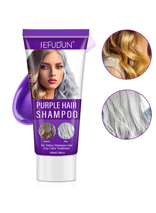 Sefudun Purple Hair Shampoo, for Blonde Hair Colored Hair Silver Gray Hair Sulfate-Free, Citric Acid & Vegetable Proteins Hair Shampoo with Advanced Purple Pigment Tone Brassy Hair Moisturized No Harsh Salts. - Image 1
