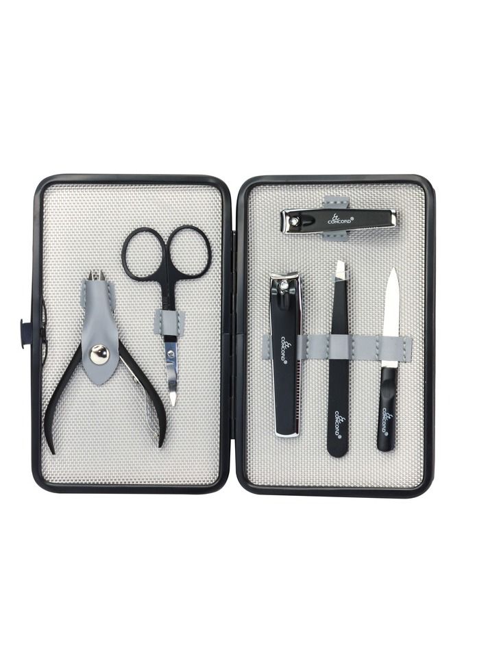 CONCORD Manicure / Pedicure Grooming 6 pcs Set With Case Black - Image 1