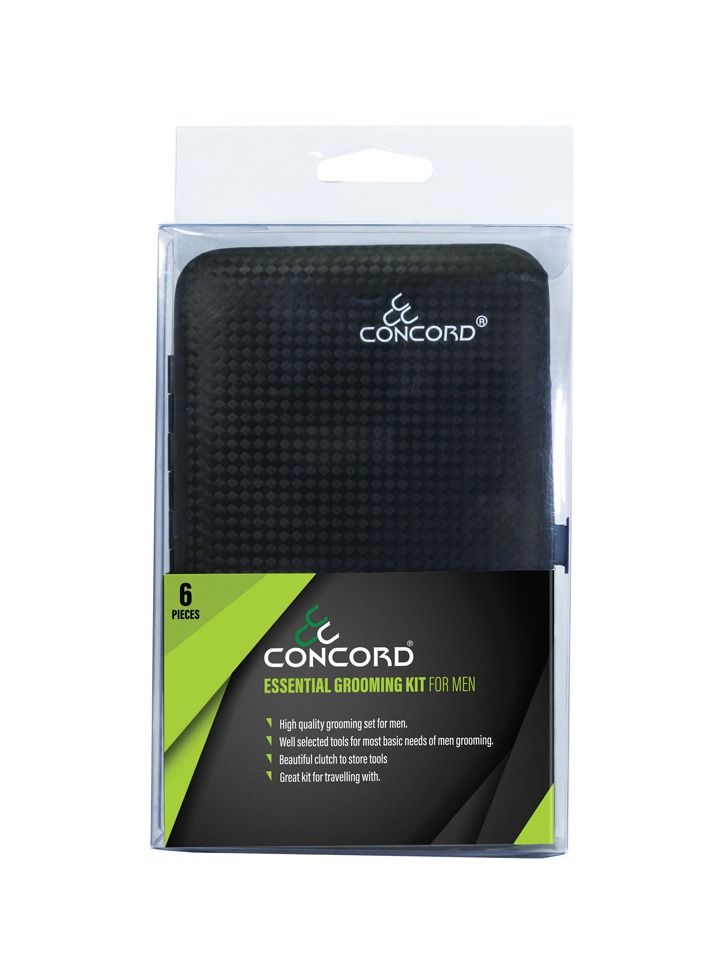 CONCORD Manicure / Pedicure Grooming 6 pcs Set With Case Black - Image 3