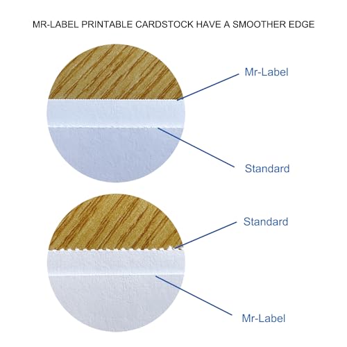 Mr-Label 150 Name Badge Inserts, 230GSM Heavyweight Insert Badge Refill, 3 x 4 inch, Two-Sides Printable Card Stock, Micro-Perforated, White, Compatible with Inkjet/Laser Printer - Image 3