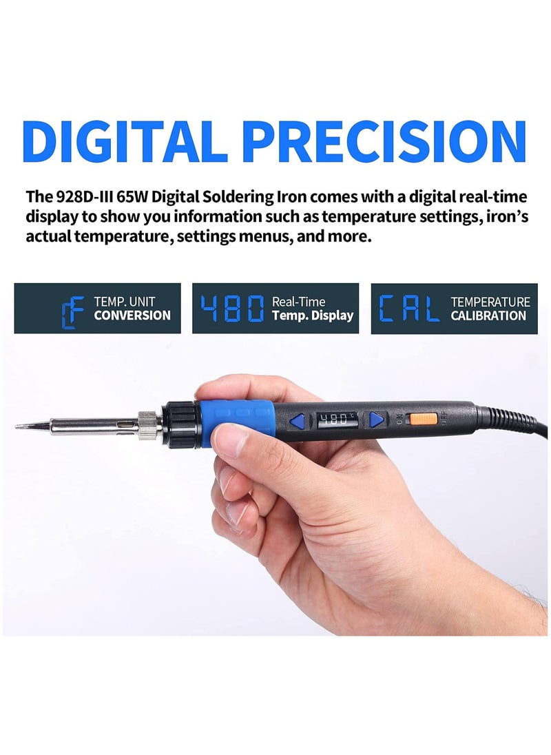 Yihua - YIHUA 928D-III 65W 90W 110W digital display multiple function soldering iron tool temperature control electric soldering iron - Image 1
