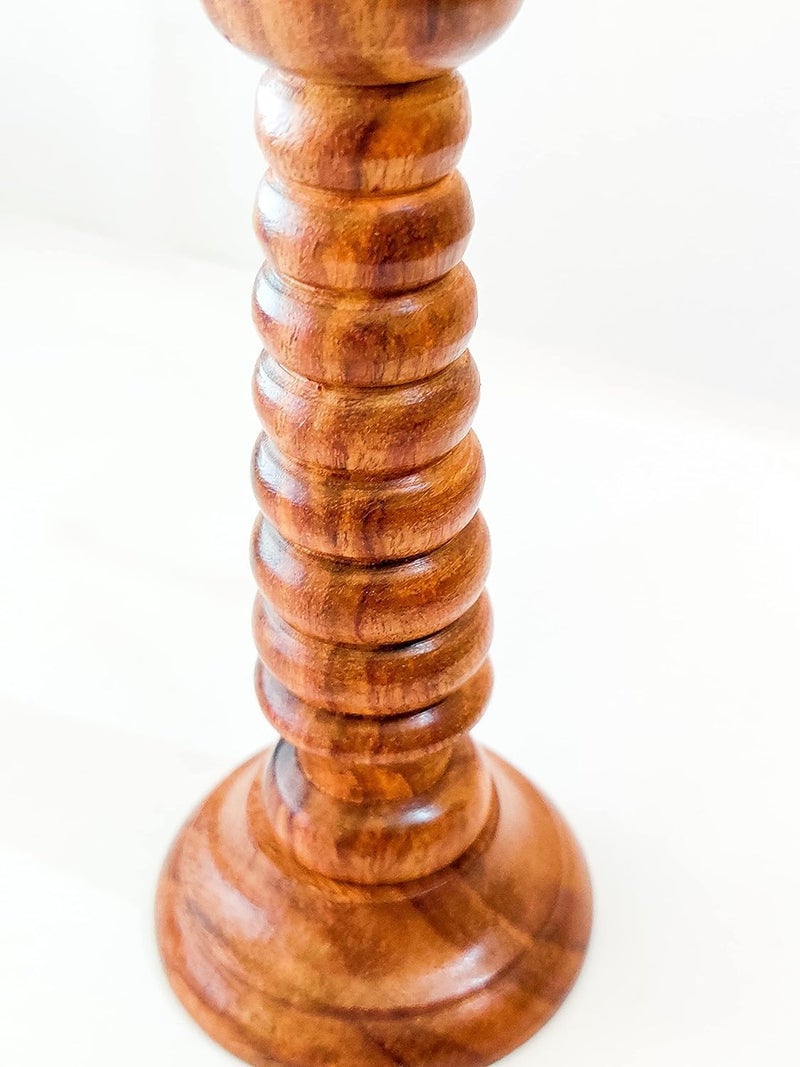 Jumbo Crafts Handmade Wooden Candle Holder Stand for Home Decor Decorative Tealight Gifts Item for Home Decor Brown - Image 3