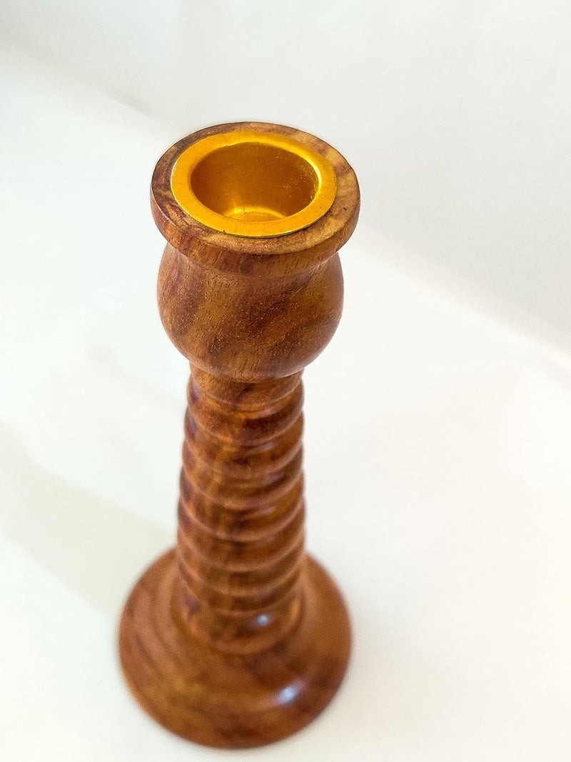 Jumbo Crafts Handmade Wooden Candle Holder Stand for Home Decor Decorative Tealight Gifts Item for Home Decor Brown - Image 1