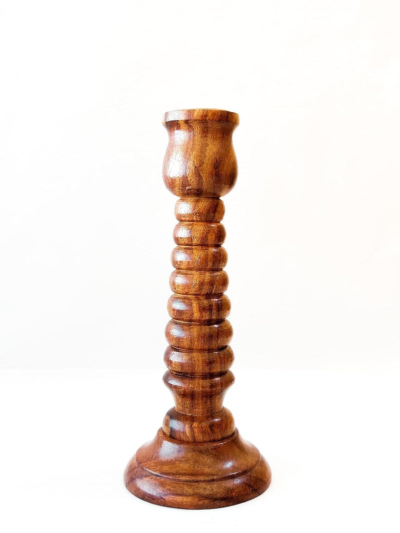 Jumbo Crafts Handmade Wooden Candle Holder Stand for Home Decor Decorative Tealight Gifts Item for Home Decor Brown - Image 2