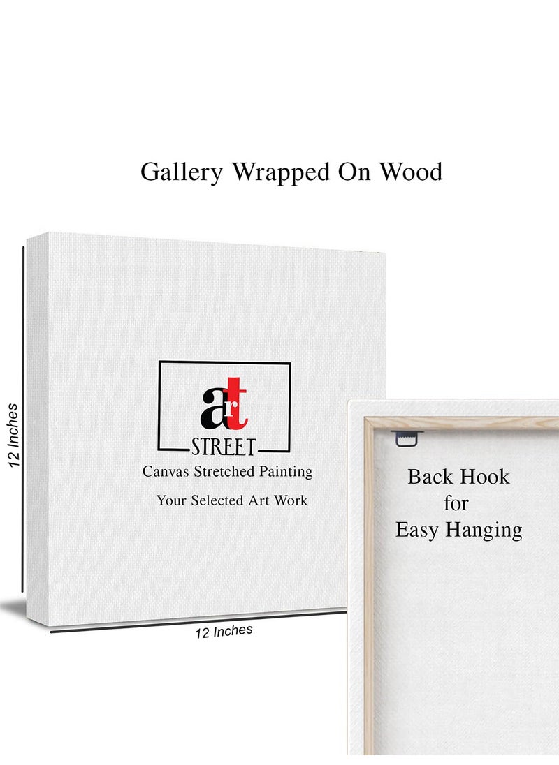 Art Street - Art Street Stretched Modern Canvas Painting, Patterned Horse Wildlife Artwork for Wall Art, Living Room, Home, Bedroom, Office Decoration (Set of 2, 12x12 Inch) - Image 1