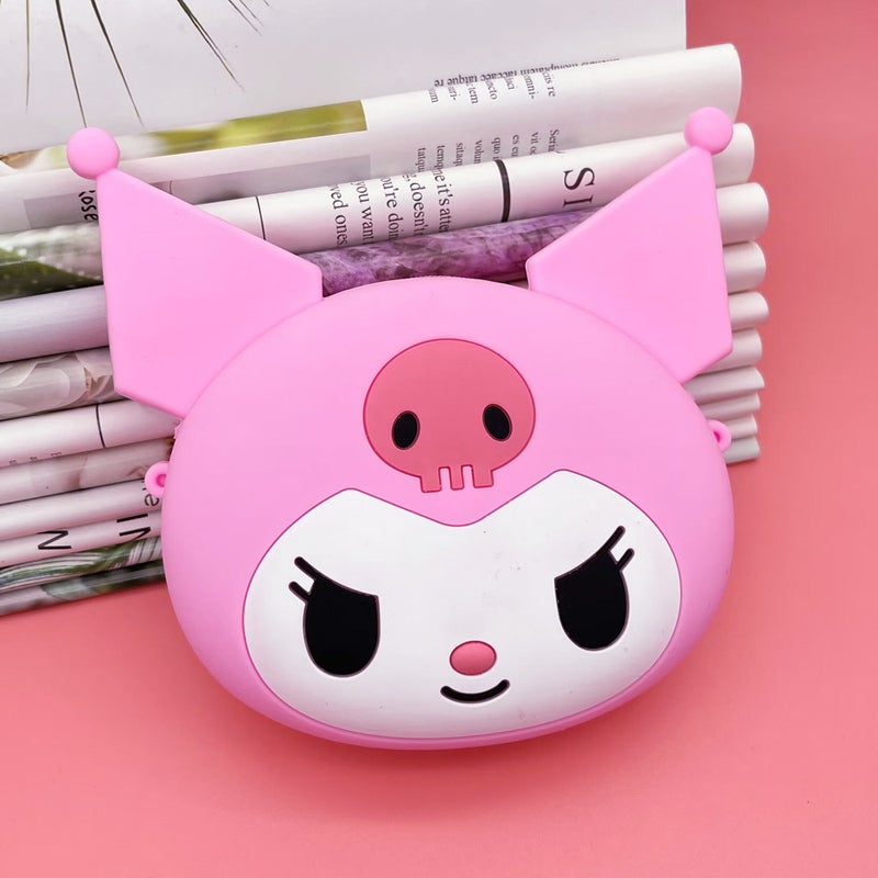 Creative Kids Silicone Crossbody Coin Purse Cartoon Princess Bag Pink 