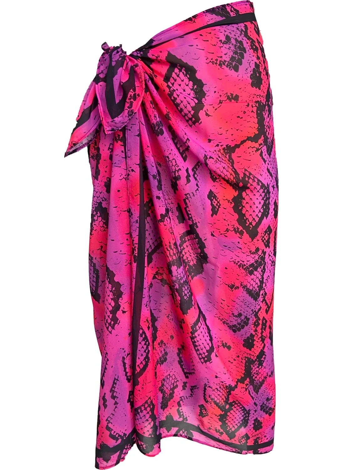 بولدر Emily Pink Snake Silk Chiffon Pareo