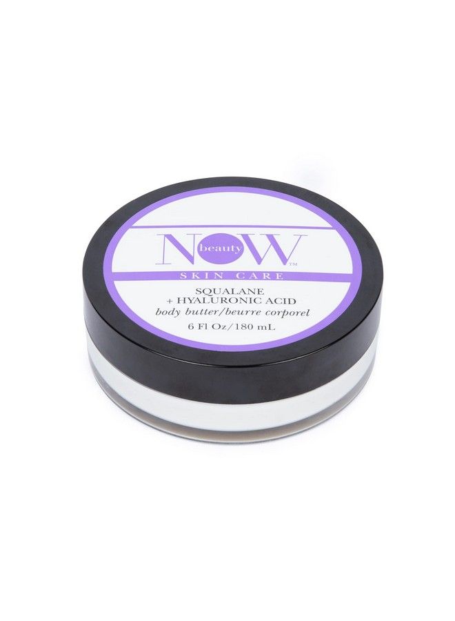 NOW BEAUTY Squalane & Hyaluronic Acid Body Butter Intensive Daily Moisturizer Remedy For Extra Dry Skin Deeply Hydrating Cream Lotion Treatment Restorative Nongmo Ingredients 6 Oz - Image 2